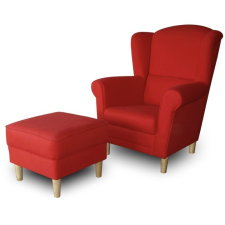  Fotel + puff, piros, ASTRID bútor