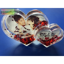  Fotógömb hógömb &amp;quot;két szív&amp;quot; ajándéktárgy