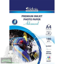  Fotópapír, tintasugaras, A4, 180 g, fényes, VICTORIA PAPER "Advanced" fotópapír