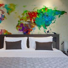  Fotótapéta térkép - Paint splashes map of the World Világtérkép 300x231 térkép