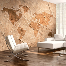 Fotótapéta térkép - Sandy Map Világtérkép 100x70 térkép