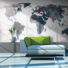  Fotótapéta térkép - World map on the wall Világtérkép 450x270 térkép