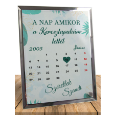 Fotóüveg keresztszülőknek - Amikor keresztapukám lettél grafika, keretezett kép
