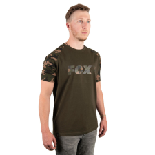  Fox Camo Khaki Chest Print T-Shirt - XXXL - horgász póló (CFX018) horgászkiegészítő