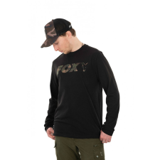  Fox Long Sleeve Black Camo T-Shirt - Medium Horgász Póló (Cfx116) horgászkiegészítő