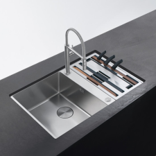 Franke BWX 120-41-27 munkalap alá építhető mosogatótálca, inox, 82x52cm mosogatótálca