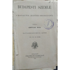 FRANKLIN-TÁRSULAT Budapesti Szemle, 69. kötet 181-183. szám (1892) - Gyulai Pál (szerk.) antikvárium - használt könyv