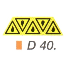  Freccsenö víz ellen védett D40 információs címke