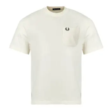 Fred Perry Rövid ujjú pólók POCKET DETAIL T-SHIRT Bézs EU S