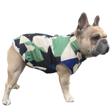  Free Dogs bélelt kutyakabát, zöld, 3XL-es (angol bulldog méret) kutyaruha