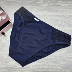 Free M Pamut bugyi csipke betéttel 2XL, Sötét kék