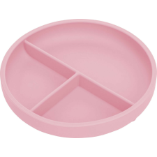 FreeOn osztott szilikon tányér-pink babaétkészlet