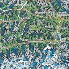 Freytag &amp; Berndt Ausztria panorámatérkép, műanyaghengerben, (119 x 88 cm) Freytag térkép AK 1PAN P térkép