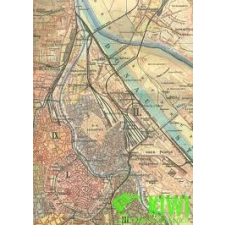 Freytag &amp; Berndt Bécs térkép antik 1898/99 facsimile, 1:25 000 hajtott Freytag térkép ALTW 1 térkép