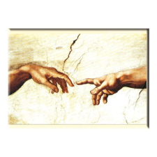 Fridolin Hűtőmágnes 8x5,4x0,3cm,Michelangelo:Ádám teremtése hűtőmágnes