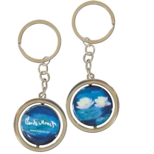 Fridolin Kulcstartó fémkarika kétoldalas, Monet:Water Lilies kulcstartó