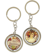 Fridolin Kulcstartó fémkarika kétoldalas, Mucha:Louise kulcstartó