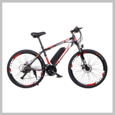 Frike Carbon Elektromos kerékpár fekete-piros 60km 250W holm8376 elektromos kerékpár