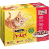 Friskies Friskies nedves macskaeledel szószban - csirkével, marhával, báránnyal, kacsával 12 x 85 g