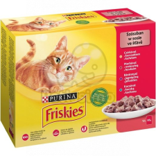 Friskies Friskies nedves macskaeledel szószban - csirkével, marhával, báránnyal, kacsával 12 x 85 g macskaeledel