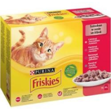 Friskies Szószban Csirkével, Marhával, Báránnyal, Kacsával nedves macskaeledel – 12×85 g macskaeledel