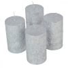  Fröcskölt henger gyertya 60x100mm ezüst
