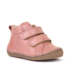 Froddo – Átmeneti, magasszárú, dupla tépőzáras bőr gyerekcipő – rózsaszín 20