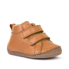 Froddo – Átmeneti, magasszárú, dupla tépőzáras bőr gyerekcipő – világosbarna 25 gyerek cipő