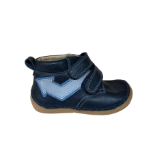 Froddo Doboz nélküli cipő - FRODDO – Átmeneti, magasszárú, dupla tépőzáras bőr gyerekcipő – mélykék - 19-es