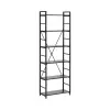 Fromm & Starck Könyvespolc - 28 x 60 x 182 - 150 kg - fekete