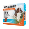  FRONTPRO® rágótabletta kutyáknak bolhák és kullancsok ellen (>10–25 kg), M-es 3 tabletta