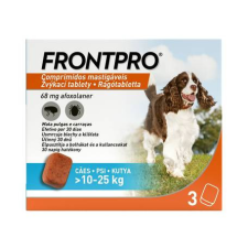 Frontpro Rágótabletta kutyáknak M 10-25 kg 68 mg 3 tabletta élősködő elleni készítmény kutyáknak