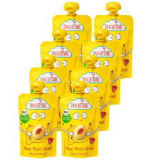 FRUCHTBAR Bio Mangó, őszibarack, banán 6hó 8x100g bébiétel