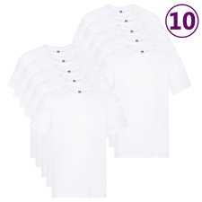 Fruit of the Loom 10 db M-s méretű fehér pamutpóló munkaruha