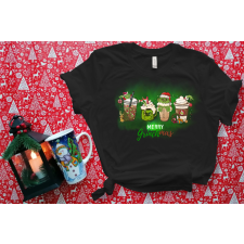 Fruit of the Loom 3. Grinchmas kávés női póló női póló