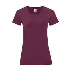 Fruit of the Loom Csomag akciós póló (minimum 5 db) Női rövid ujjú póló Fruit of the Loom Ladies' Iconic 150 T -XS, Burgundi vörös