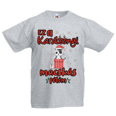 Fruit of the Loom Ez a karácsonyi macskás pulcsim - Gyerek Póló