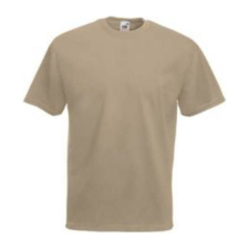 Fruit of the Loom F02 kereknyakú, rövid ujjú póló VALUEWEIGHT T, Khaki - 2XL férfi póló