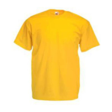 Fruit of the Loom F02 kereknyakú, rövid ujjú póló VALUEWEIGHT T, Sunflower - M férfi póló