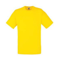 Fruit of the Loom F02 kereknyakú, rövid ujjú póló VALUEWEIGHT T, Yellow - M férfi póló
