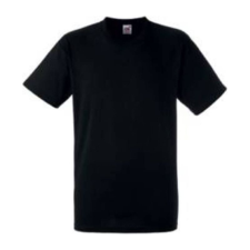 Fruit of the Loom F05 unisex rövid ujjú póló, HEAVY T, Black férfi póló