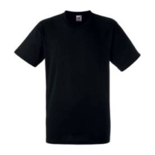 Fruit of the Loom F05 unisex rövid ujjú póló, HEAVY T, Black - 3XL férfi póló