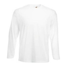 Fruit of the Loom F07 hosszú ujjú póló, VALUEWEIGHT LONG SLEEVE T, White férfi póló