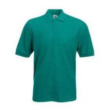 Fruit of the Loom F22 galléros piké póló 65/35, Emerald - 2XL férfi póló