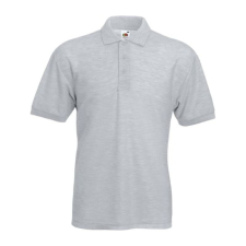 Fruit of the Loom F22 galléros piké póló 65/35, Heather Grey - XL férfi póló