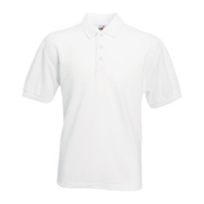 Fruit of the Loom F22 galléros piké póló 65/35, White - 2XL férfi póló
