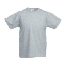 Fruit of the Loom F37 környakas gyerek póló, Kids Valueweight T, Heather Grey - 12/13