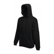 Fruit of the Loom F44 kapucnis pulóver, HOODED SWEAT, Black - 2XL férfi pulóver, kardigán