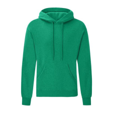 Fruit of the Loom F44 kapucnis pulóver, HOODED SWEAT, Heather Green - L férfi pulóver, kardigán