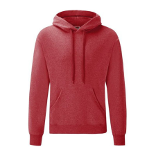 Fruit of the Loom F44 kapucnis pulóver, HOODED SWEAT, Heather Red - XL férfi pulóver, kardigán